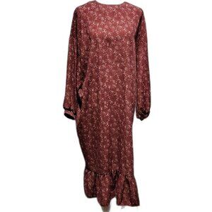 OH oversized shift prairie midi dress